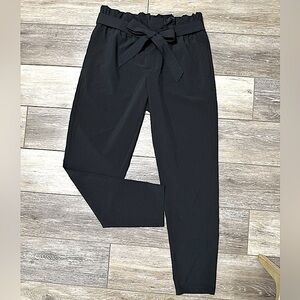 🛍️32 Degrees Cool black high waist pants with ties belt and front zipper size S